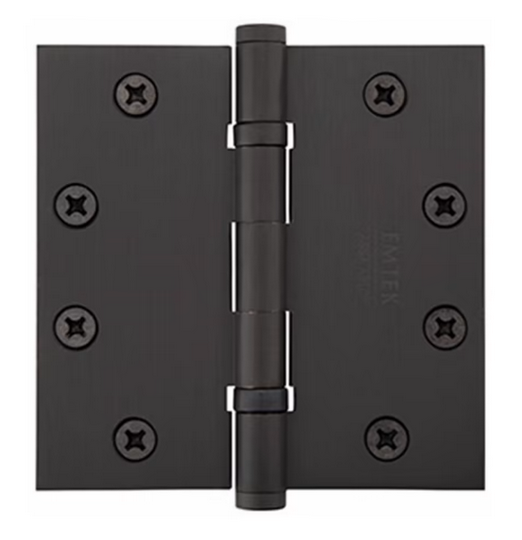 Emtek Heavy Duty Steel, Ball Bearing Hinge, Square Corners 4 1/2" x 4 1/2" - SOLD AS PAIR