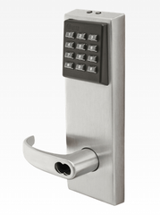 BEST 9KZ37DV14KPS3626 9KZ Keypad EZ Cylindrical Lock, 2-3/4" Backset, 7-Pin Housing; DV with Key Function, Curved with Return, Keypad Trim, ANSI Strike, Satin Chrome