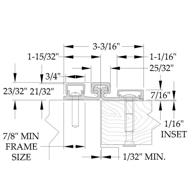 ABH A570HD Heavy Duty Full Surface Continuous Geared Hinge