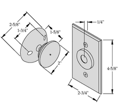 ABH 2400 Electromagnetic Door Holder -  Flush Wall Mount with Standard Armature
