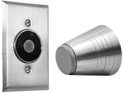 ABH 2400LR Electromagnetic Door Holder -  Ligature Resistant Flush Wall Mount with Angled Armature Head