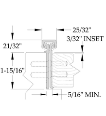 ABH A240HD Heavy Duty Full Mortise Concealed Continuous Geared Hinge, 3/32" Inset
