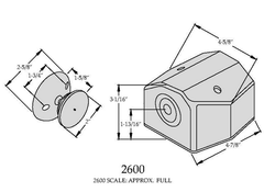ABH 2600 Electromagnetic Door Holder -  Single Floor Mount with Standard Armature