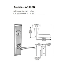ACCENTRA (Formerly Yale) 8865FL Grade 1 Bathroom Mortise Lever Lock - Thumbturn BOTH Sides