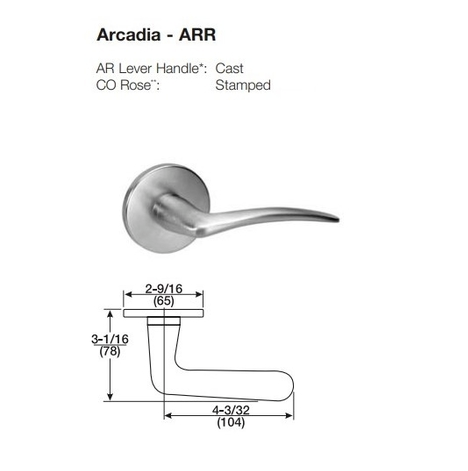 ACCENTRA 8801FL Grade 1 Passage or Closet Mortise Lock