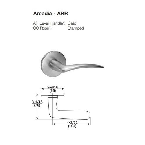 ACCENTRA (Formerly Yale) 8865FL Grade 1 Bathroom Mortise Lever Lock - Thumbturn BOTH Sides