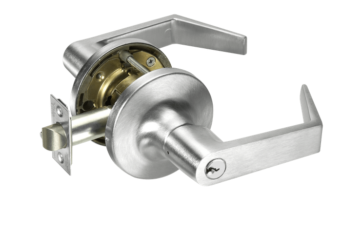 Yale 5491FL Heavy-Duty FAIL SECURE Cylindrical Lock, Augusta Lever, Satin Chrome, 12V