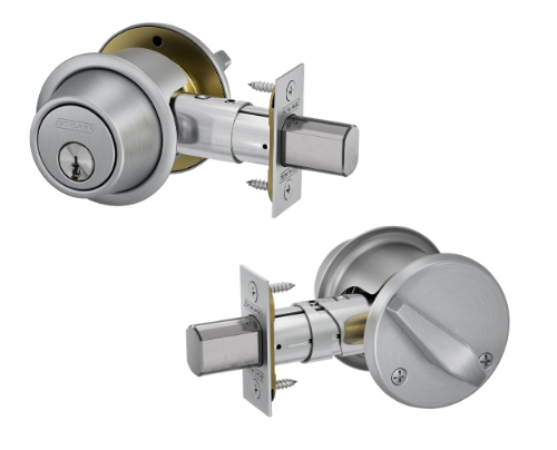 Schlage B560P Grade 2 Single Cylinder Deadbolt, Keyed Outside/Thumbturn Inside