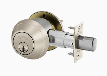 Schlage B660P Grade 1 Single Cylinder Deadbolt, Keyed Outside/Thumbturn Inside, 6-Pin Cylinder