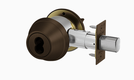 Schlage B660B Grade 1 Single Cylinder Deadbolt, Keyed Outside/Thumbturn Inside, SFIC Prep, Less Core