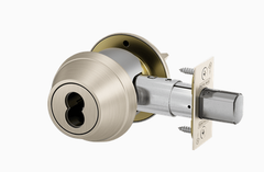 Schlage B660B Grade 1 Single Cylinder Deadbolt, Keyed Outside/Thumbturn Inside, SFIC Prep, Less Core