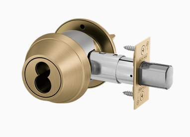 Schlage B660J Grade 1 Single Cylinder Deadbolt, Keyed Outside/Thumbturn Inside, FSIC Prep, Less Core
