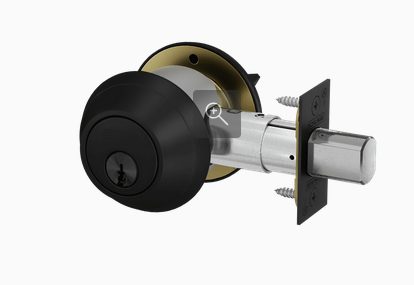Schlage B660P Grade 1 Single Cylinder Deadbolt, Keyed Outside/Thumbturn Inside, 6-Pin Cylinder