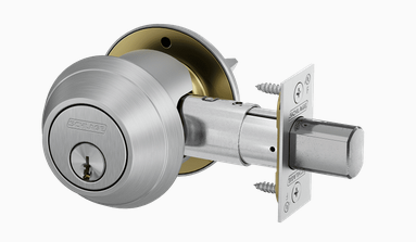 Schlage B660P Grade 1 Single Cylinder Deadbolt, Keyed Outside/Thumbturn Inside, 6-Pin Cylinder