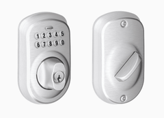Schlage BE365 PLY Grade 2 Pushbutton Deadbolt Lock, Plymouth Trim
