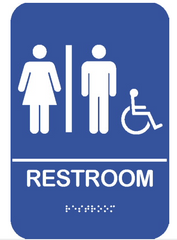 Rockwood BFM689 ADA Unisex Restroom Sign with Braille