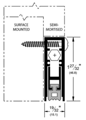 Pemko 4131DRL Surface and Semi-Mortise Automatic Door Bottom, Dark Bronze Aluminum Finish