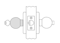 Corbin Russwin CK4351 Grade 1 Entrance or Office Cylindrical Knob Lock