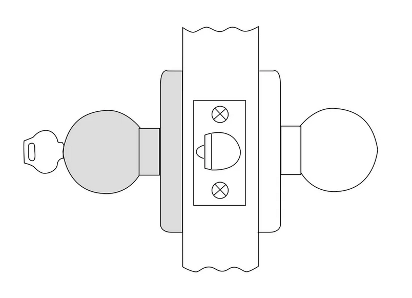 Corbin Russwin CK4357 Grade 1 Storeroom or Closet Cylindrical Knob Lock