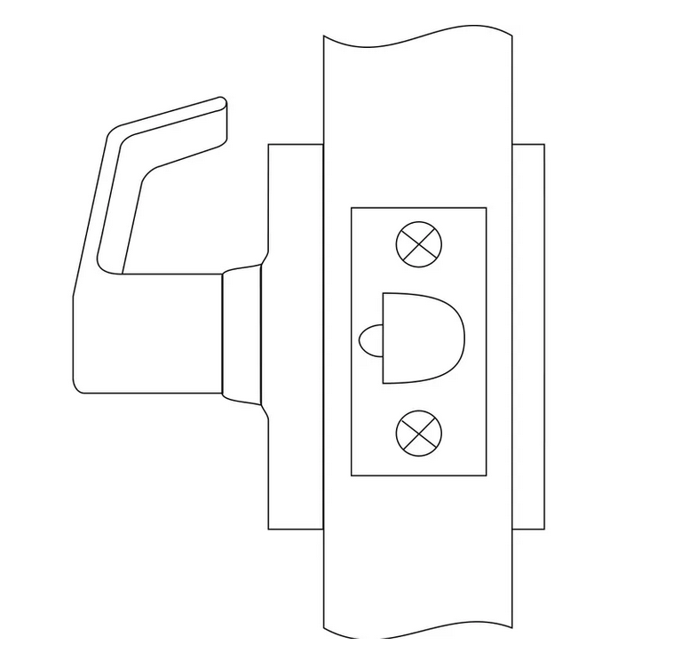 Corbin Russwin CL3180 Grade 1 Passage Lever x Blank Plate Communicating Cylindrical Lock
