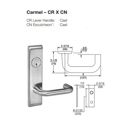 ACCENTRA 8801FL Grade 1 Passage or Closet Mortise Lock