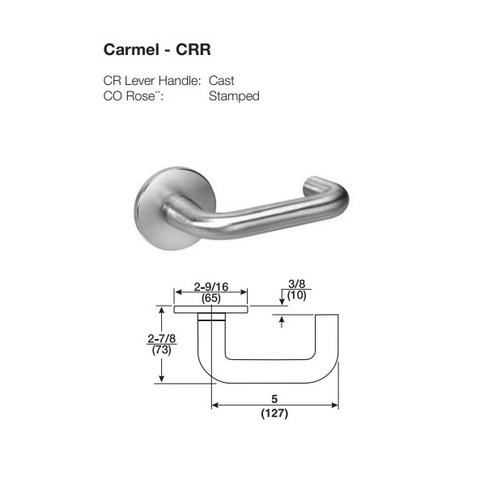 ACCENTRA (Formerly Yale) 8865FL Grade 1 Bathroom Mortise Lever Lock - Thumbturn BOTH Sides