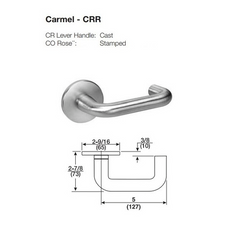 ACCENTRA 8865FL Grade 1 Bathroom Mortise Lever Lock - Thumbturn BOTH Sides