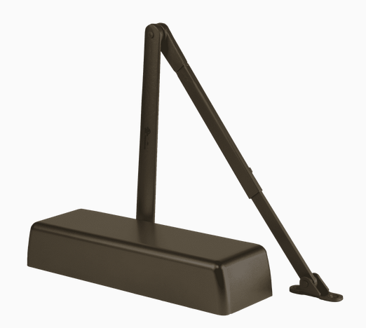 Arrow DCN516 Grade 1 Regular (Double Lever) Surface Closer, Hydraulic Tri Mount Push or Pull Side Mounting, Double Lever Arm with PA Bracket, Plastic Cover, Size 1 to 6, Dark Bronze Painted Finish, Non-Handed