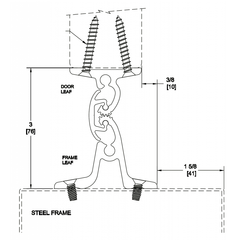 Pemko DSHP01C Double Swing Continuous Geared Hinge