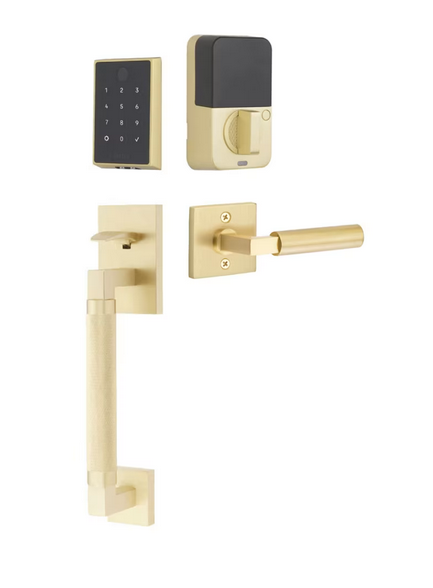 Emtek EMP20208 EMPOWERED™2 Touch Entry Set with Hercules Knurled Grip, Key-Free, Bluetooth