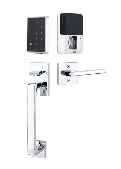 Emtek EMP21213 EMPOWERED™2 Touch Entry Set with Baden Grip, Key-Free, Bluetooth & Wi-Fi