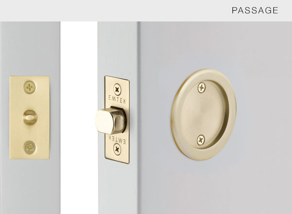 Emtek Round Tubular Pocket Door Lock