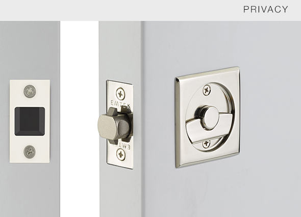 Emtek Square Tubular Pocket Door Lock
