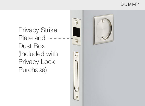 Emtek Square Tubular Pocket Door Lock