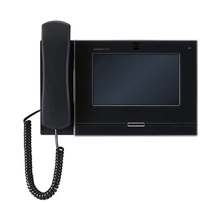 Aiphone IX-MV7-HB SIP Compatible IP Video Master Station 7" Touchscreen and Privacy Handset, Black