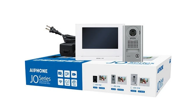 Aiphone JOS-1VW Mobile-Ready Box Set with Surface-Mount Door Station, 7" touchscreen