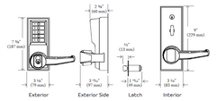 Dormakaba L1021 Simplex Mechanical Pushbutton Lever Lock with Key Override