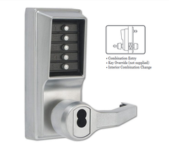 Dormakaba L1021 Simplex Mechanical Pushbutton Lever Lock with Key Override