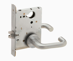 Schlage L9010 Grade 1 Mortise Passage Latch, A Rose, Satin Chrome Finish, Field Reversible