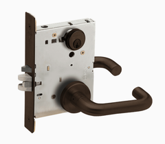 Schlage L9050P 03A Grade 1 Entrance Office Mortise Lock, Conventional Cylinder, 03 Lever, A Rose