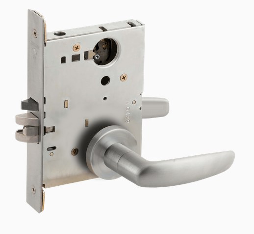 Schlage L9050L 07A Grade 1 Office and Inner Entry Mortise Lock, Less Cylinder, 07 Lever, A Rose