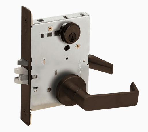 Schlage L9080P 06A Grade 1 Storeroom Mortise Lock, Conventional Cylinder, 06 Lever, A Rose
