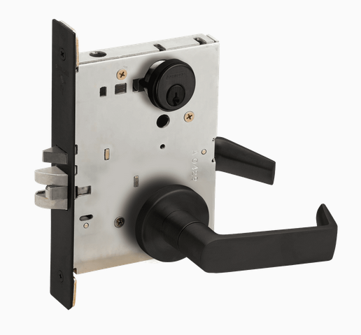 Schlage L9080P 06A Grade 1 Storeroom Mortise Lock, Conventional Cylinder, 06 Lever, A Rose