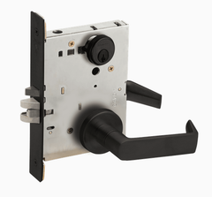 Schlage L9050P 06A Grade 1 Office and Inner Entry Mortise Lock, Conventional Cylinder, 06 Lever, A Rose