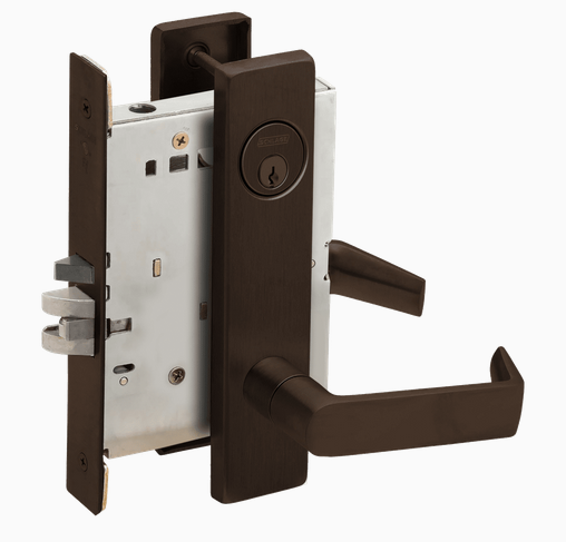 Schlage L9050P 06L Grade 1 Office and Inner Entry Mortise Lock, Conventional Cylinder, 06 Lever, L Escutcheon