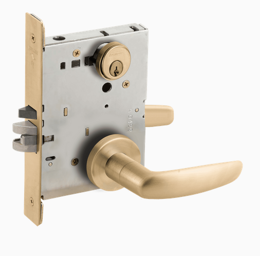 Schlage L9050P 07A Grade 1 Office and Inner Entry Mortise Lock, Conventional Cylinder, 07 Lever, A Rose