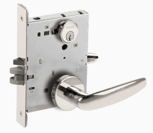 Schlage L9050P 07A Grade 1 Office and Inner Entry Mortise Lock, Conventional Cylinder, 07 Lever, A Rose