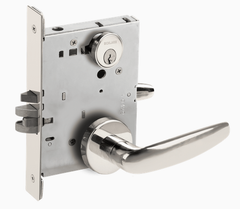 Schlage L9050P 07A Grade 1 Office and Inner Entry Mortise Lock, Conventional Cylinder, 07 Lever, A Rose