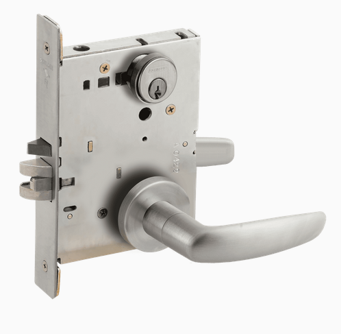 Schlage L9070P 07A Grade 1 Classroom Mortise Lock, Conventional Cylinder, 07 Lever, A Rose