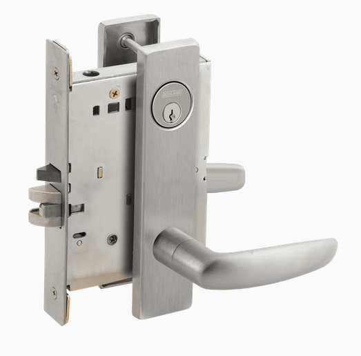 Schlage L9050P 07L Grade 1 Office and Inner Entry Mortise Lock, Conventional Cylinder, 07 Lever, L Escutcheon
